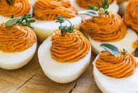 Festive Thanksgiving Deviled Eggs