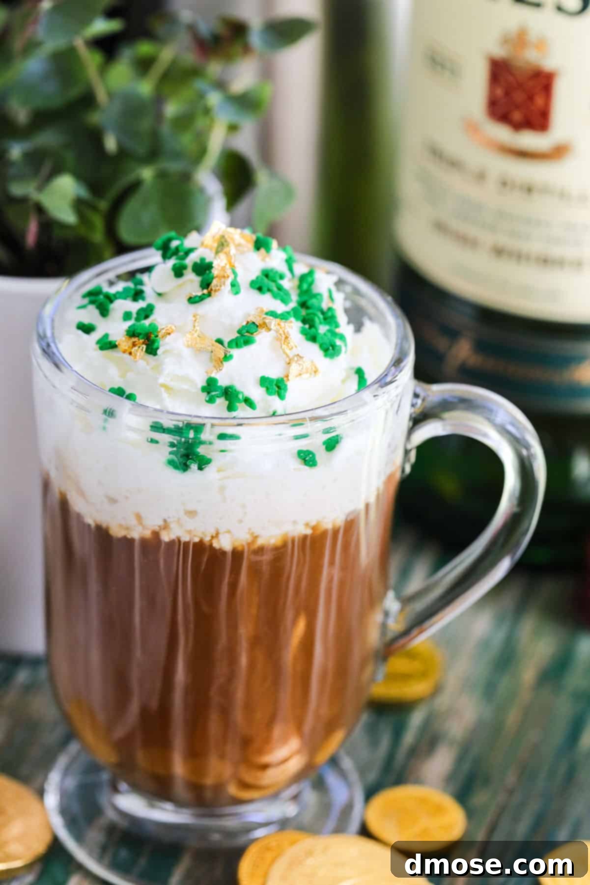 Irish Coffee Your Way: Baileys or Whiskey 2 Classic Irish Coffee with gold coins