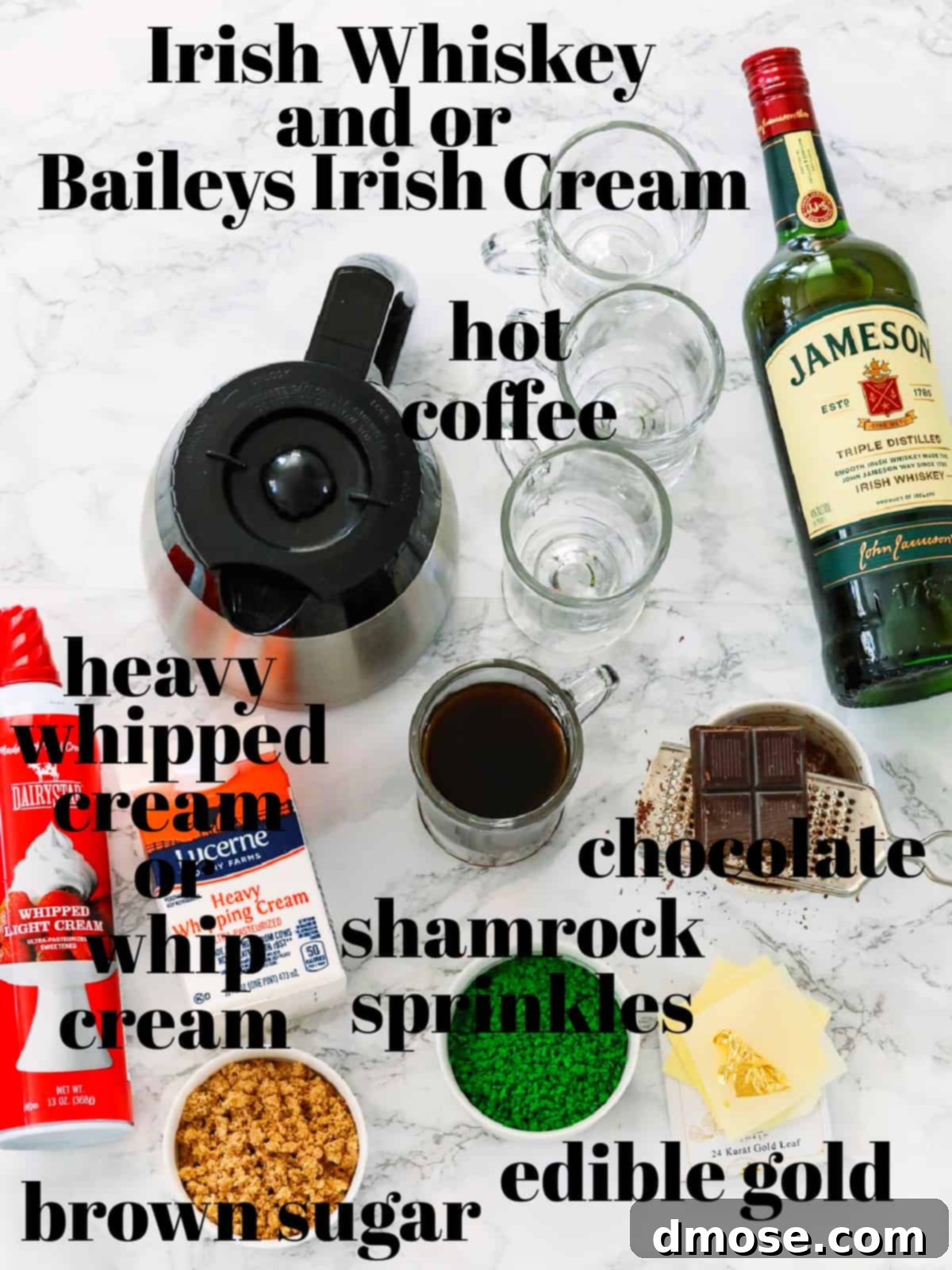 Irish Coffee Your Way: Baileys or Whiskey 3 Ingredients for Irish Coffee