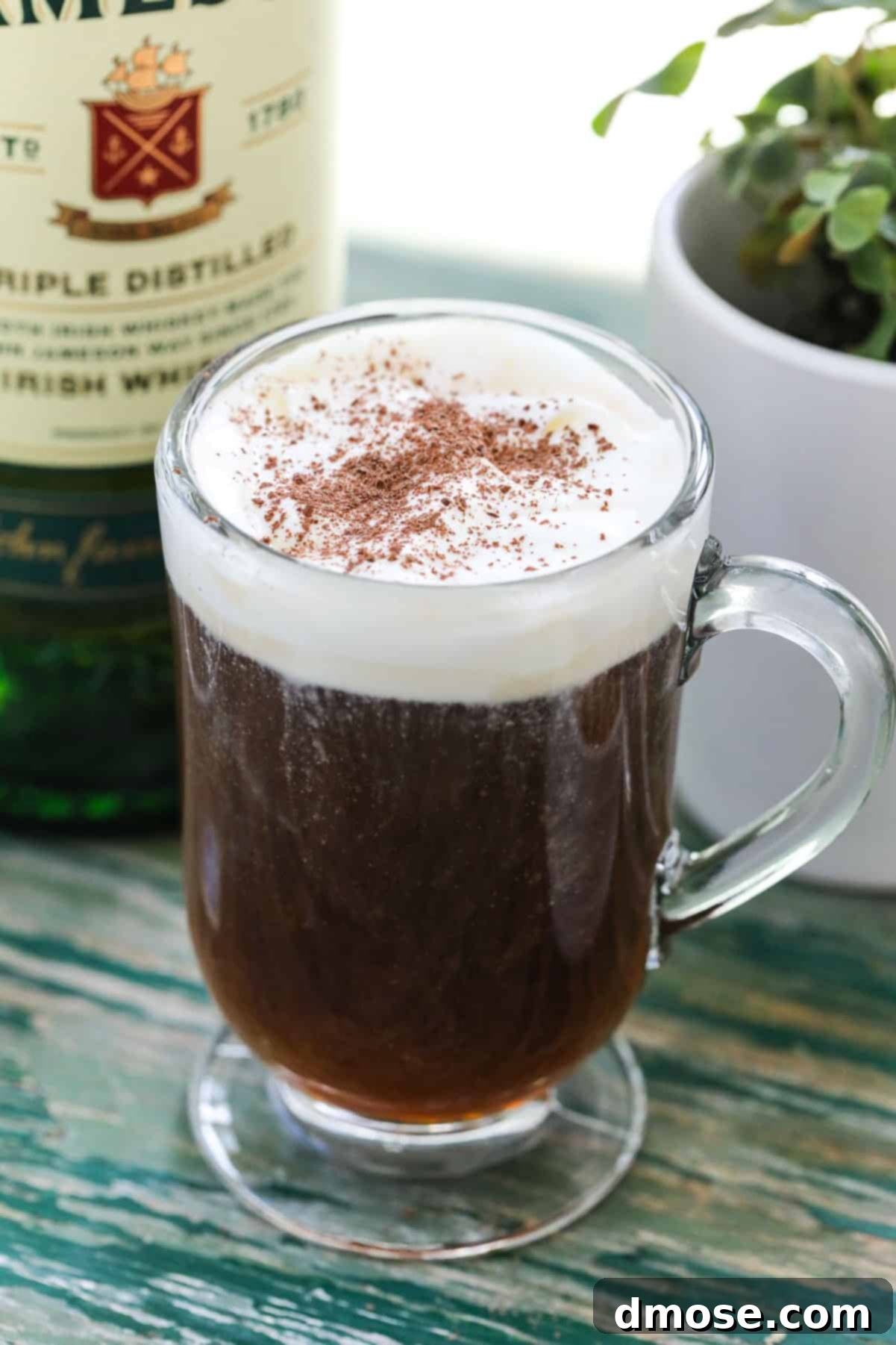 Irish Coffee Your Way: Baileys or Whiskey 5 Irish Coffee with chocolate sprinkles
