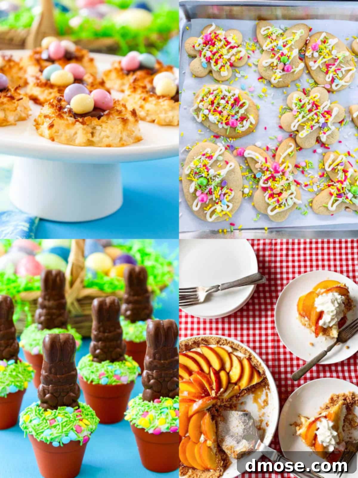Sweet Easter Treats 5 A beautiful array of Easter dessert recipes, showcasing colorful and delicious treats perfect for holiday gatherings.