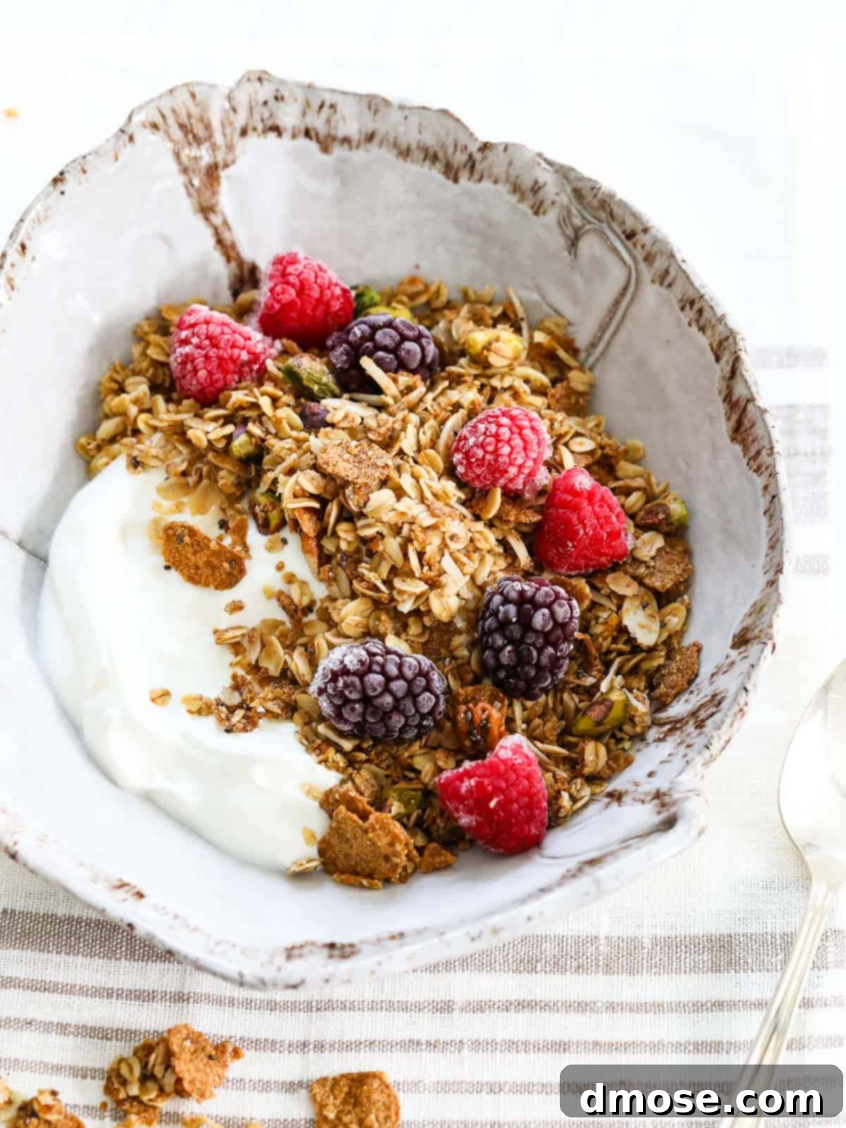 Yogurt and granola breakfast