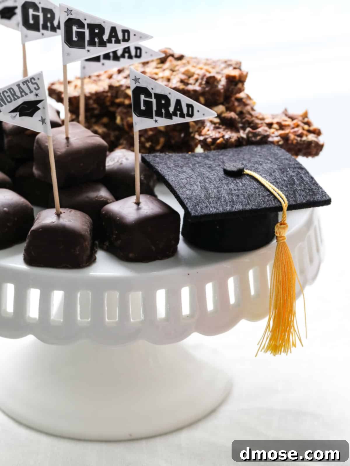 Graduation Party Food Inspiration for 2024 14 A delightful arrangement of chocolate candies, perfect for a graduation party.